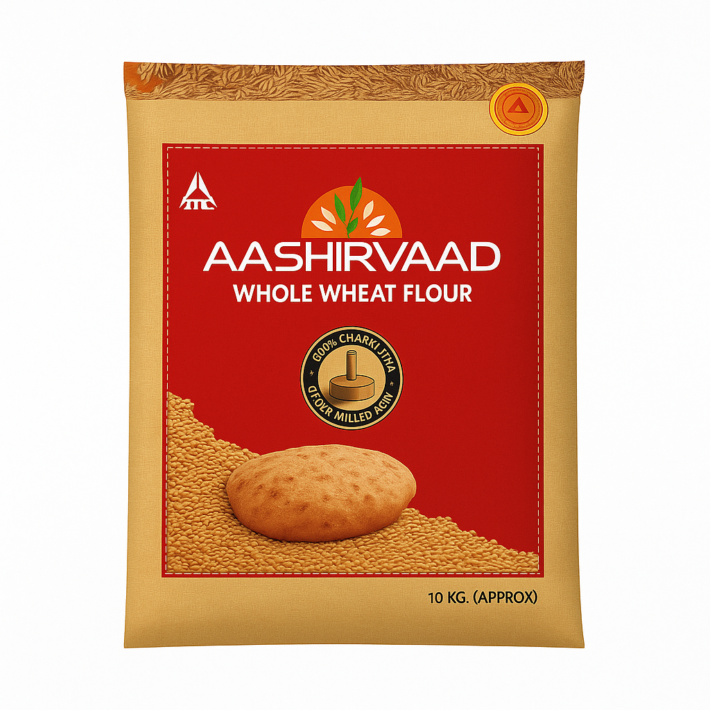 Aashirvaad Whole Wheat Atta – 10kg